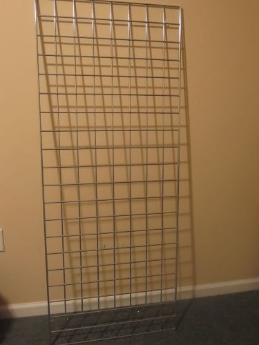 Lot of used gridwall store display panels, baskets &amp; accesories-chrome. for sale