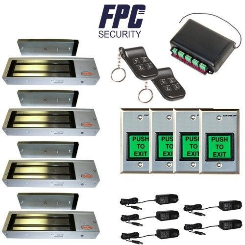 FPC-5023 4 door Access Control outswinging door 1200lbs Electromagnetic lock kit