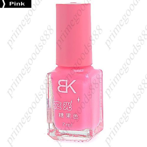 Glow Neon Fluorescent Non toxic Nail Polish Nails Varnish Lacquer Paint Art Pink
