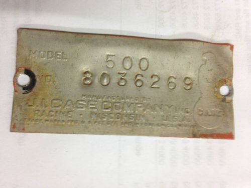 Case 1954 500D Serial number plate