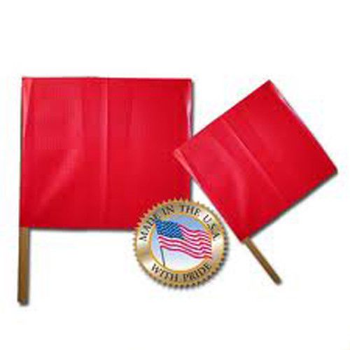 Warning Flags, Red, 24&#034; x 24&#034; Amerian Made, Ship to up Ten for $7.50