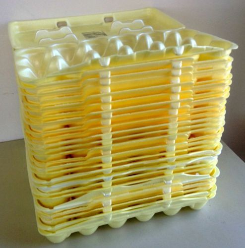 24 Egg Cartons Styrofoam 18 Ct. Crafts Kids School Storage Chicken Crate Yellow