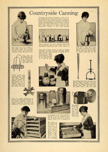 1917 ad antique countryside canning instruments wwi - original advertising tin2 for sale