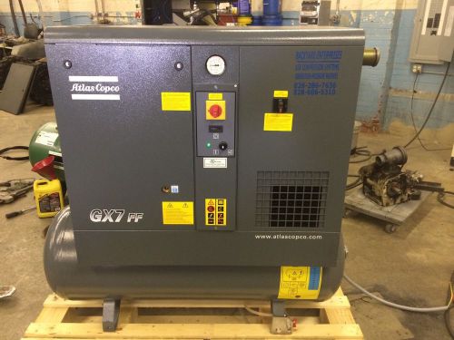 Used atlas copco gx7ff 2014 model 10 hp rotary screw air compressor and dryer for sale