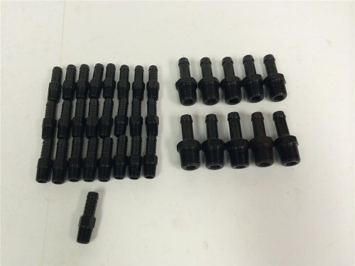 Atlas copco pneumatic air tool hose barb fitting lot 3/8&#034; x 1/4&#034; &amp; 1/2&#034; x 1/2 for sale
