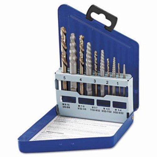Irwin sae spiral-flute extractor/drill bit set, 10-piece (hns11119) for sale
