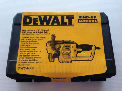 Dewalt dwd460k 1/2&#034; right angle stud joist drill with bind-up control in kit box for sale