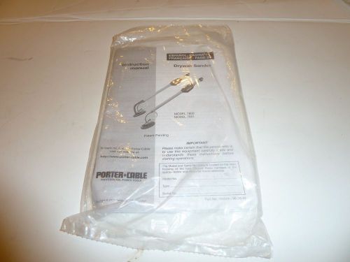 PORTER  CABLE   7800    DRYWALL  SANDER   INSTRUCTION  MANUAL  WITH  PARTS  LIST