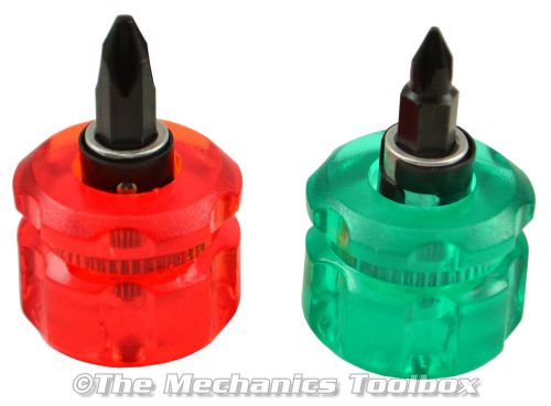 Engineer 2 pc miniature stubby jis cross point phillips &amp; flat screwdriver set for sale