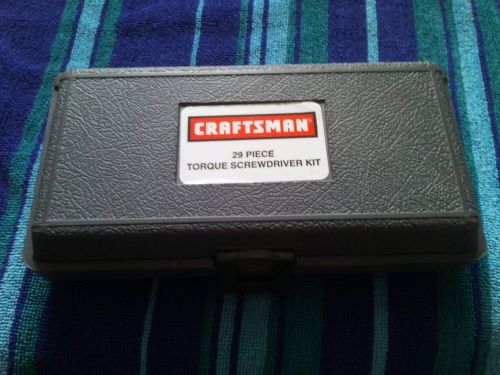 Craftsman 29 pcs Torque Screwdriver Kit