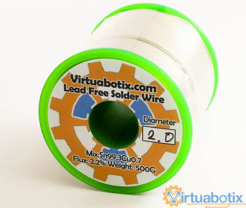 Virtuabotix 500g rhos 2mm lead free solder (2.2% flux) for sale