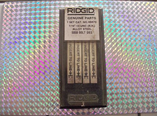 Ridgid 7/16&#034; -14 unc r.h. # 48470, 500b bolt threading dies (new) for sale