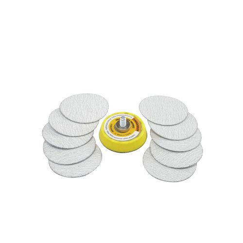 2&#034; sanding pad kit thread size 1/4&#034;-20&#034;, 2800 rpm, hook &amp; loop backing 10 discs for sale