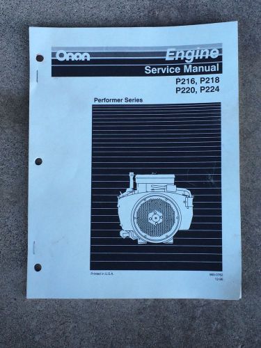 ONAN P216 P218 P220 P224 Engine Service Shop Manual