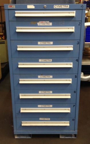 Lyon MSS II Blue 8 Drawer Cabinet  ~ 30&#034;W x 27-1/2&#034;Deep  x 59-1/4&#034;H