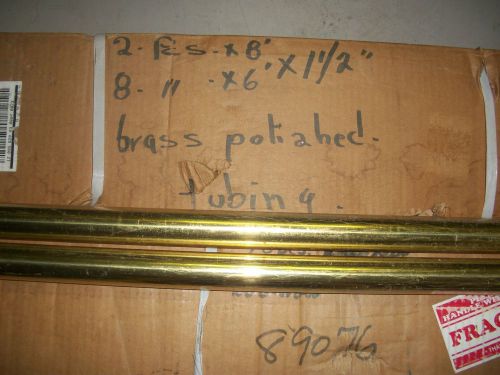 Polished brass tubing by lavi industries   1.5 inch diameter by 6 ft long for sale
