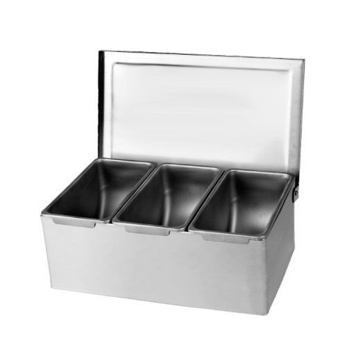 NEW Excellante 3 Section Stainless Steel Condiment Compartment