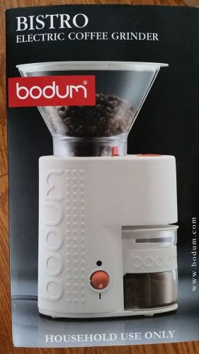 Brand New Bodum Bistro Electric Burr Coffee Grinder Off-White
