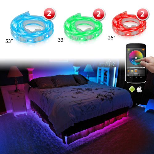iOS Android WiFi Bedroom Ambient Dream Color LED Strip Rope Lights Million Color