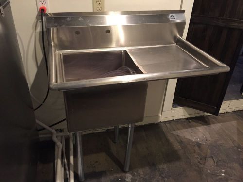 Blue air stainless steel 1 compartment sink with right drainboard bs1-18/r nsf for sale