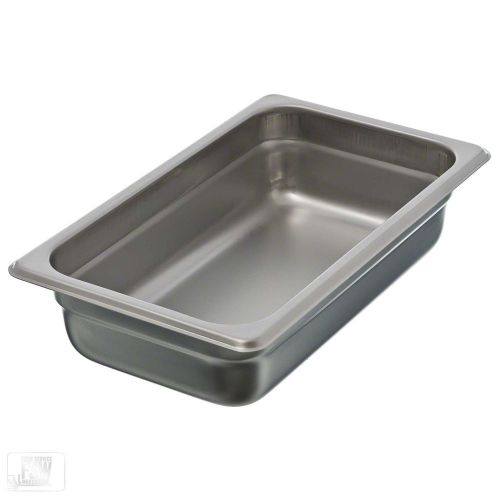 Winco (stp-402) 1/4th size food pan 2.5&#034; deep stainless steel 22 gauge, hotel for sale