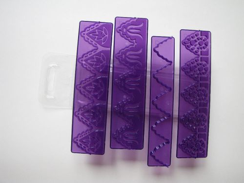 Prof. 4pcs SET Textured Relief Design  for making LACES on the cake