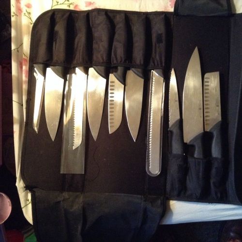 Chef knife set. Wusthof pro. With case.