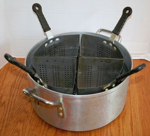 used VOLLRATH 18-Qt Quart Pasta Pot Pan Cooker Set with 4 Inserts #68127