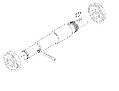 Lower wheel shaft assembly for hobart meat saw fits model 5013, 5213, 5313, 5413 for sale