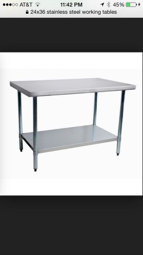 24x36 stainless steel working table NEW NSF