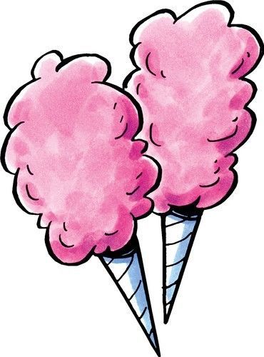 1 Pair of CANDY FLOSS - COTTON CANDY - STICKERS - CATERING VAN - KIOSKS - FOOD