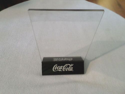 Lot (6) Coke-Cola Arcrylic Table Menu Holders