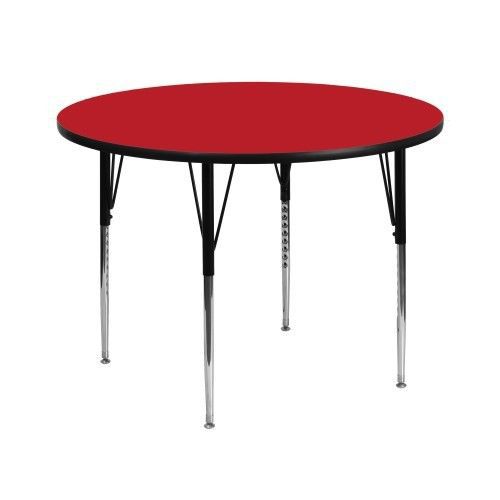 Flash furniture xu-a42-rnd-red-h-a-gg 42&#039;&#039; round activity table with 1.25&#039;&#039; thic for sale