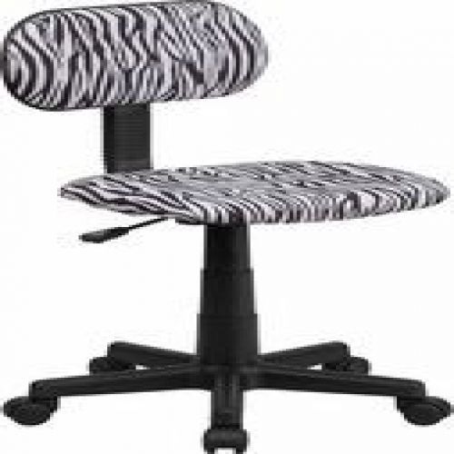 Flash Furniture BT-Z-BK-GG Black and White Zebra Print Computer Chair