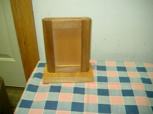 Beautiful Oak 2 Sided Menu Sign Holder Picture Frame