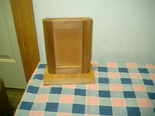 Beautiful Oak 2 Sided Menu Sign Holder Picture Frame