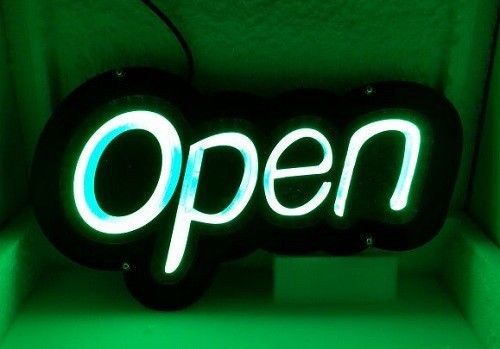 Ld060 green open beer bar coffee cafe pub store display led light sign neon new for sale