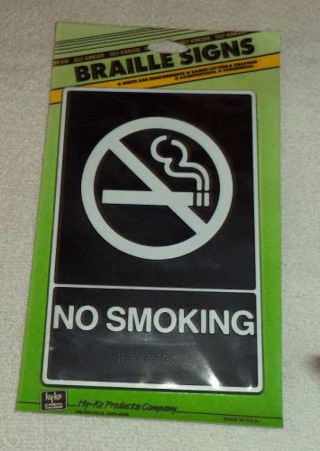Pack of 3 Plastic Braille NO SMOKING Signs FREE SHIPPING