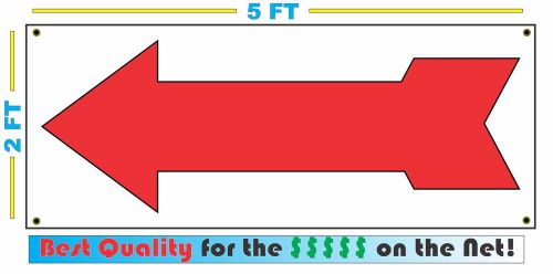 Full Color GIANT LEFT ARROW Sign NEW XL Larger Size BEST PRICE ON THE NET!