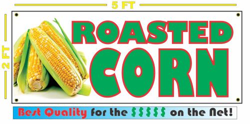 Full Color ROASTED CORN BANNER Sign Larger Size for Stand, Farmers Market Fruit