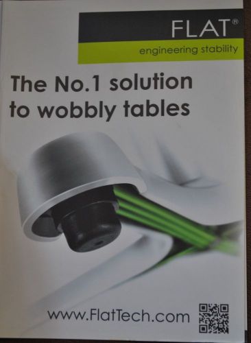 Flat Tech table stabilizers for wobbly tables with base and stand!