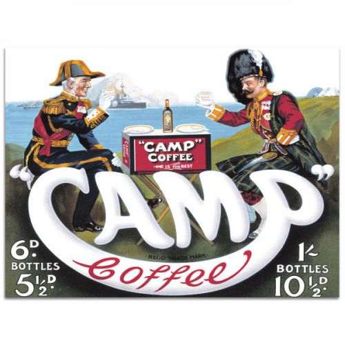 Vintage Style Camp Coffee Metal Sign