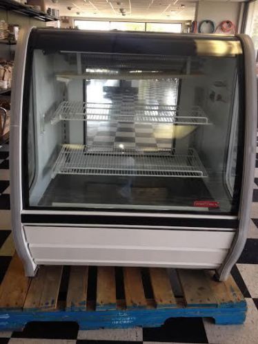 Used torrey tem-100-wh curved glass deli merchandiser for sale