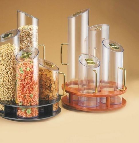Bulk cereal dispenser by cal-mil (723) 4 cylinders for sale
