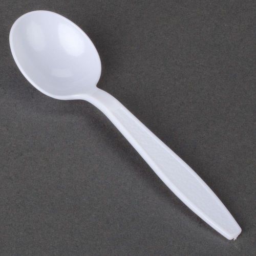 1000 Plastic Spoons, Medium-Weight, 1000/CT, White