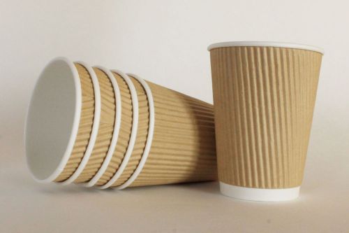 12 ounce Kraft Ripple Paper Cup | 25 Ct
