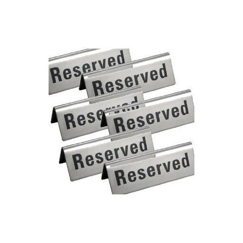 Reserved Table Signs 4.75x1.75 - 6 Pack New