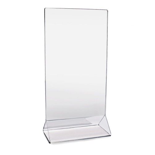 New star foodservice 22971 acrylic table menu card holder, 4 by 8-inch, clear, for sale