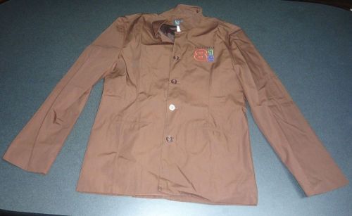 Chef&#039;s Jacket, Cook Coat, with BRASSERIE logo, Sz M  NEWCHEF UNIFORM  FEMALE