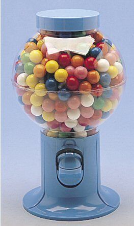 Gumball candy snack dispenser light blue, 9.5&#034; for sale